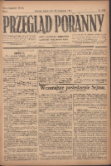 Przegląd Poranny: pismo niezależne i bezpartyjne 1921.11.30 R.1 Nr213