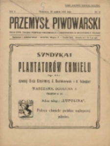Przemysł Piwowarski : organ Centr. Związku Przemysłu Piwowarskiego i Słodowniczego w Rzeczypospolit. Polskiej 1925.12.26 R.3 Nr12