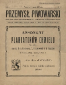 Przemysł Piwowarski : organ Centr. Związku Przemysłu Piwowarskiego i Słodowniczego w Rzeczypospolit. Polskiej 1926.01.02 R.4 Nr1