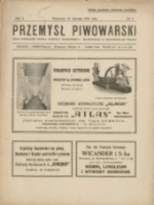 Przemysł Piwowarski : organ Centr. Związku Przemysłu Piwowarskiego i Słodowniczego w Rzeczypospolit. Polskiej 1926.01.30 R.4 Nr5