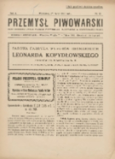 Przemysł Piwowarski : organ Centr. Związku Przemysłu Piwowarskiego i Słodowniczego w Rzeczypospolit. Polskiej 1926.03.27 R.4 Nr13