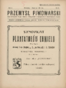 Przemysł Piwowarski : organ Centr. Związku Przemysłu Piwowarskiego i Słodowniczego w Rzeczypospolit. Polskiej 1926.04.10 R.4 Nr15