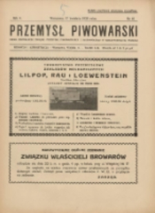 Przemysł Piwowarski : organ Centr. Związku Przemysłu Piwowarskiego i Słodowniczego w Rzeczypospolit. Polskiej 1926.04.17 R.4 Nr16