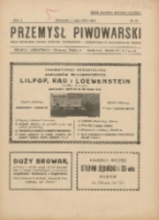 Przemysł Piwowarski : organ Centr. Związku Przemysłu Piwowarskiego i Słodowniczego w Rzeczypospolit. Polskiej 1926.05.01 R.4 Nr18