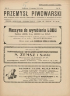 Przemysł Piwowarski : organ Centr. Związku Przemysłu Piwowarskiego i Słodowniczego w Rzeczypospolit. Polskiej 1926.06.26 R.4 Nr26