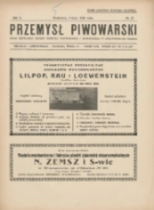 Przemysł Piwowarski : organ Centr. Związku Przemysłu Piwowarskiego i Słodowniczego w Rzeczypospolit. Polskiej 1926.07.03 R.4 Nr27