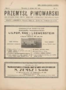 Przemysł Piwowarski : organ Centr. Związku Przemysłu Piwowarskiego i Słodowniczego w Rzeczypospolit. Polskiej 1926.08.14 R.4 Nr33