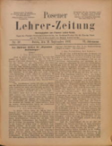 Posener Lehrer-Zeitung : Organ des Posener Provinzial-Lehrervereins, des Pestalozzi-Vereins f&uuml;r die Provinz Posen und des Wirtschaftsverbandes des Posener Lehrervereins. R. 6. 1897, nr 37