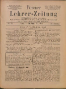 Posener Lehrer-Zeitung : Organ des Posener Provinzial-Lehrervereins, des Pestalozzi-Vereins f&uuml;r die Provinz Posen und des Wirtschaftsverbandes des Posener Lehrervereins. R. 6. 1897, nr 38