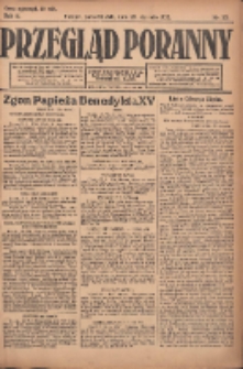 Przegląd Poranny: pismo niezależne i bezpartyjne 1922.01.23 R.2 Nr23