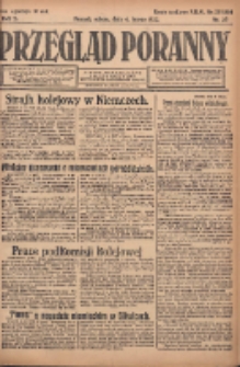 Przegląd Poranny: pismo niezależne i bezpartyjne 1922.02.04 R.2 Nr35