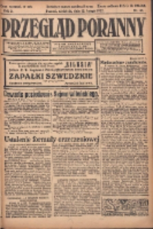 Przegląd Poranny: pismo niezależne i bezpartyjne 1922.02.12 R.2 Nr43