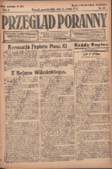 Przegląd Poranny: pismo niezależne i bezpartyjne 1922.02.13 R.2 Nr44