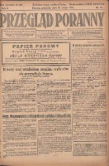 Przegląd Poranny: pismo niezależne i bezpartyjne 1922.02.19 R.2 Nr50