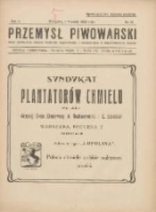 Przemysł Piwowarski : organ Centr. Związku Przemysłu Piwowarskiego i Słodowniczego w Rzeczypospolit. Polskiej 1926.09.04 R.4 Nr36
