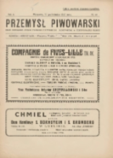 Przemysł Piwowarski : organ Centr. Związku Przemysłu Piwowarskiego i Słodowniczego w Rzeczypospolit. Polskiej 1926.10.30 R.4 Nr44