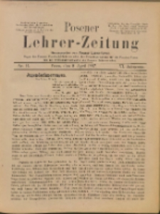 Posener Lehrer-Zeitung : Organ des Posener Provinzial-Lehrervereins, des Pestalozzi-Vereins f&uuml;r die Provinz Posen und des Wirtschaftsverbandes des Posener Lehrervereins. R. 6. 1897, nr 14