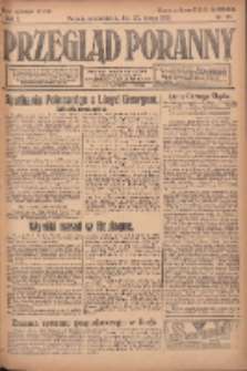 Przegląd Poranny: pismo niezależne i bezpartyjne 1922.02.27 R.2 Nr58