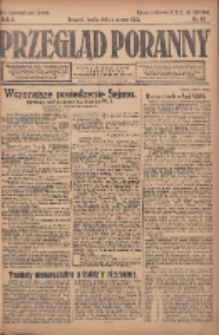 Przegląd Poranny: pismo niezależne i bezpartyjne 1922.03.01 Nr60