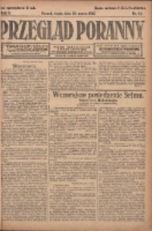 Przegląd Poranny: pismo niezależne i bezpartyjne 1922.03.29 R.2 Nr80