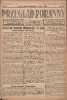 Przegląd Poranny: pismo niezależne i bezpartyjne 1922.04.10 R.2 Nr92