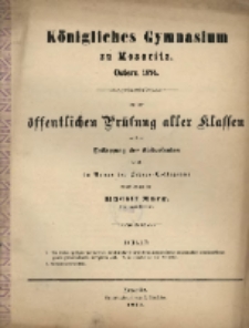 Zur &ouml;ffentlichen Pr&uuml;fung ... ladet ... im Namen des Lehrer-Collegiums ...