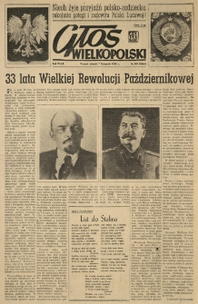 Głos Wielkopolski. 1950.11.07 R.6 nr307 Wyd.AB