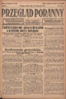 Przegląd Poranny: pismo niezależne i bezpartyjne 1922.04.29 R.2 Nr109