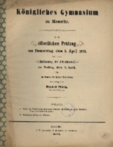 Zur &ouml;ffentlichen Pr&uuml;fung ... ladet ... im Namen des Lehrer-Collegiums ...