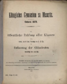 Zur &ouml;ffentlichen Pr&uuml;fung ... ladet ... im Namen des Lehrer-Collegiums ...