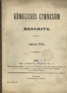 K&ouml;nigliches Gymnasium zu Meseritz : Ostern ...