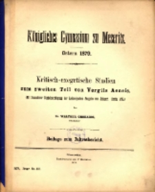 Kritisch-exegetische Studien zum zweiten Teil von Vergils Aeneis : (mit besonderer Berücksichtigung der Ladewigschen Ausgabe von Schaper. Berlin 1875)