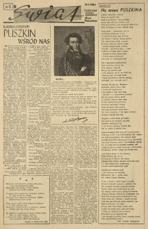 Świat. Ilustrowany dodatek tygodniowy Głosu Wielkopolskiego. 1950.02.12 R.5 nr6