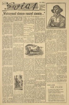 Świat. Ilustrowany dodatek tygodniowy Głosu Wielkopolskiego. 1950.02.19 R.5 nr7