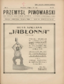 Przemysł Piwowarski : organ Centr. Związku Przemysłu Piwowarskiego i Słodowniczego w Rzeczypospolit. Polskiej 1927.07.16 R.5 Nr29