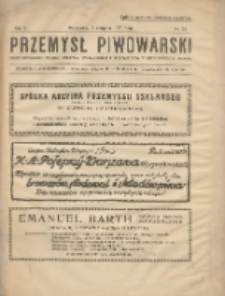 Przemysł Piwowarski : organ Centr. Związku Przemysłu Piwowarskiego i Słodowniczego w Rzeczypospolit. Polskiej 1927.08.13 R.5 Nr33
