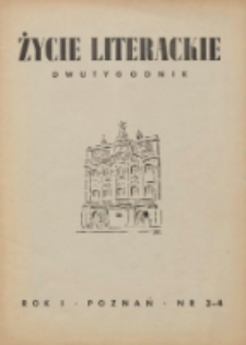 Życie Literackie 1945.07.01-07.15 R.1 Nr3/4