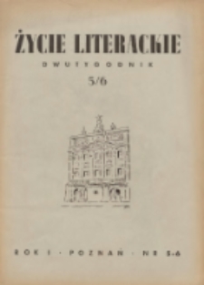 Życie Literackie 1945.08.01-08.01 R.1 Nr5/6
