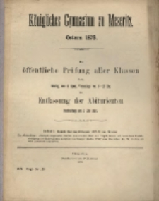 Zur &ouml;ffentlichen Pr&uuml;fung ... ladet ... im Namen des Lehrer-Collegiums ...