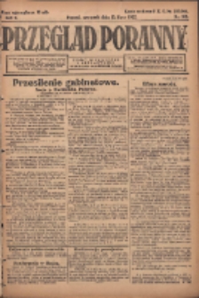 Przegląd Poranny: pismo niezależne i bezpartyjne 1922.07.13 R.2 Nr182