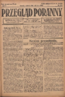 Przegląd Poranny: pismo niezależne i bezpartyjne 1922.07.30 R.2 Nr199