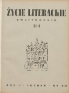 Życie Literackie 1946.02.01-03.01 R.2 Nr3/4