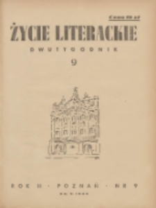 Życie Literackie 1946.05.20 R.2 Nr9