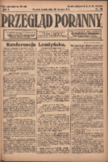 Przegląd Poranny: pismo niezależne i bezpartyjne 1922.08.11 R.2 Nr211