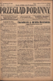 Przegląd Poranny: pismo niezależne i bezpartyjne 1922.08.27 R.2 Nr227