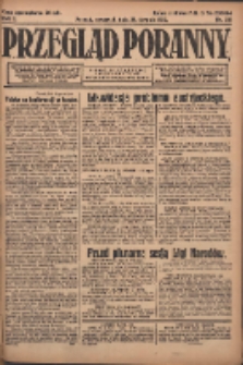 Przegląd Poranny: pismo niezależne i bezpartyjne 1922.08.31 R.2 Nr231