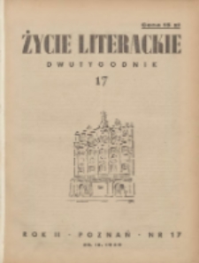 Życie Literackie 1946.09.25 R.2 Nr17