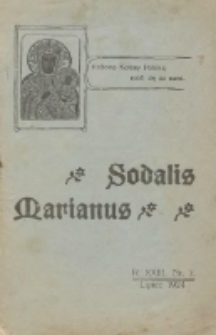 Sodalis Marianus : miesięcznik, organ sodalicyj polskich 1924.07 R.23 Nr7