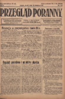 Przegląd Poranny: pismo niezależne i bezpartyjne 1922.09.15 R.2 Nr246