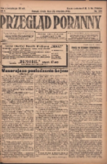 Przegląd Poranny: pismo niezależne i bezpartyjne 1922.09.27 R.2 Nr258
